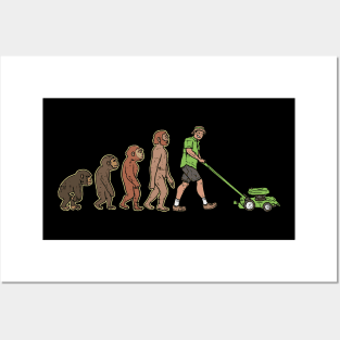 Funny Evolution of a gardener Posters and Art